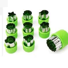 MOLDE CORTADOR FRUTAS MASSAS KIT 9 PEÇAS